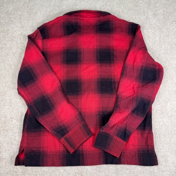 Polo Ralph Lauren Plaid Pullover Quarter Zip Long Sleeve Red Black Small - Picture 3 of 8